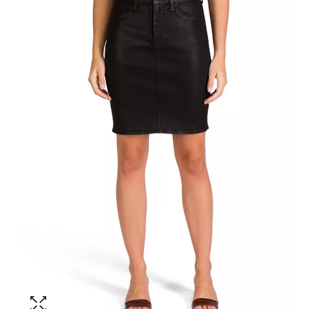 7 For All Mankind Black Pencil Skirt Knee-Length